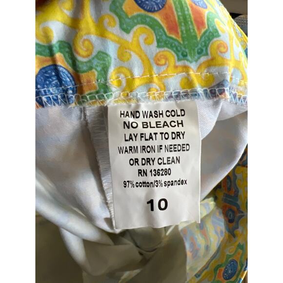 NWT Kaeli Smith size 10 colorful cropped pants - Picture 5 of 5